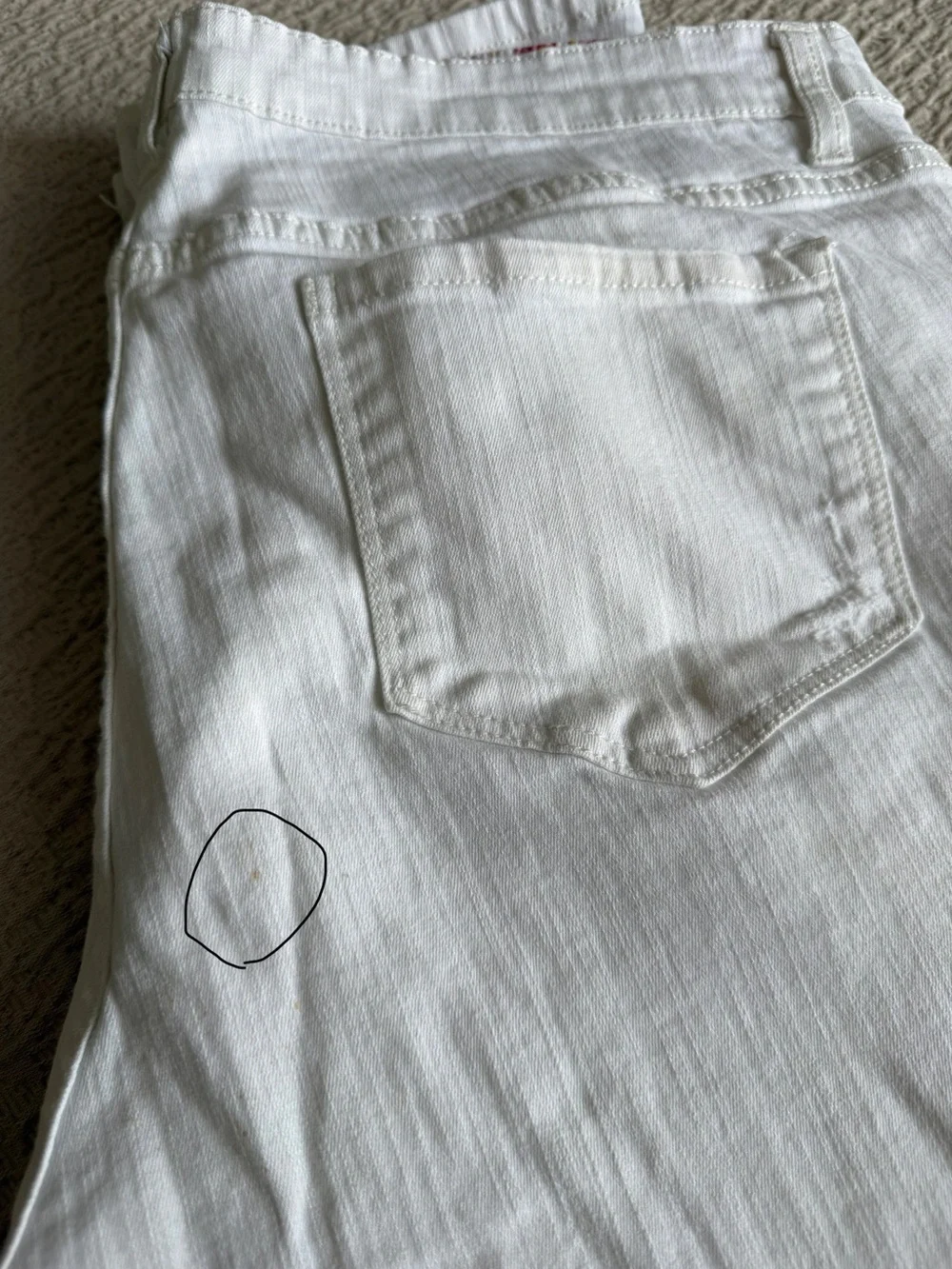 Vintage America White Stretch Cropped Jeans